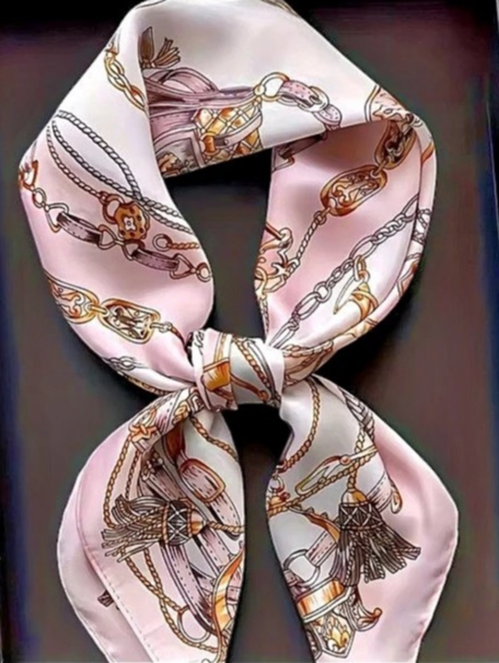 Pink & White Paisley Scarf